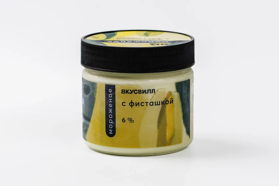 

Мороженое пломбир ВкусВилл с фисташками БЗМЖ 300 г