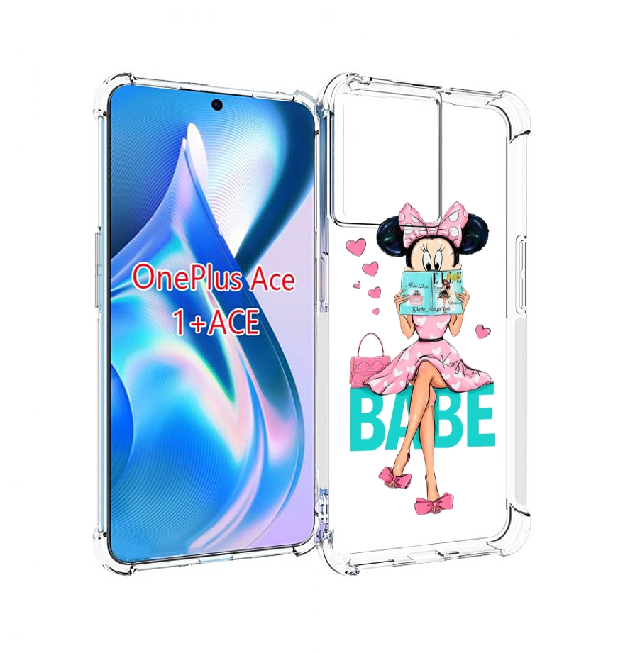 

Чехол MyPads Бейби-микки для OnePlus Ace, Прозрачный, Tocco
