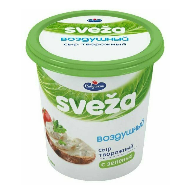 Творожный сыр Sveza Воздушный с зеленью 60% БЗМЖ 150 г