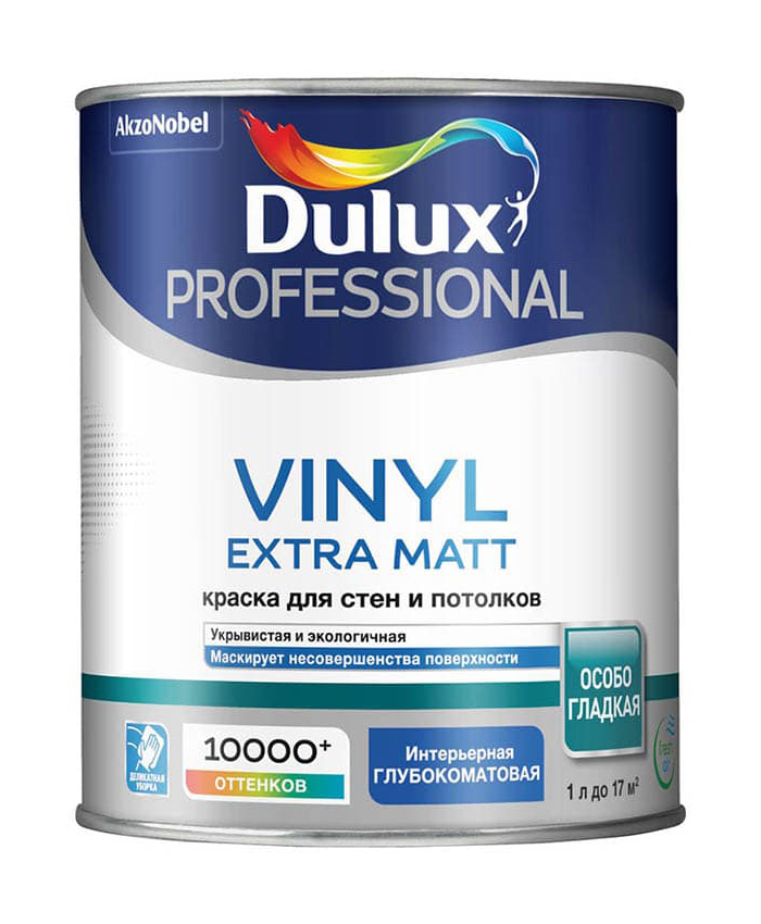 Краска Dulux Vinyl Extra Matt, база BW, 1 л