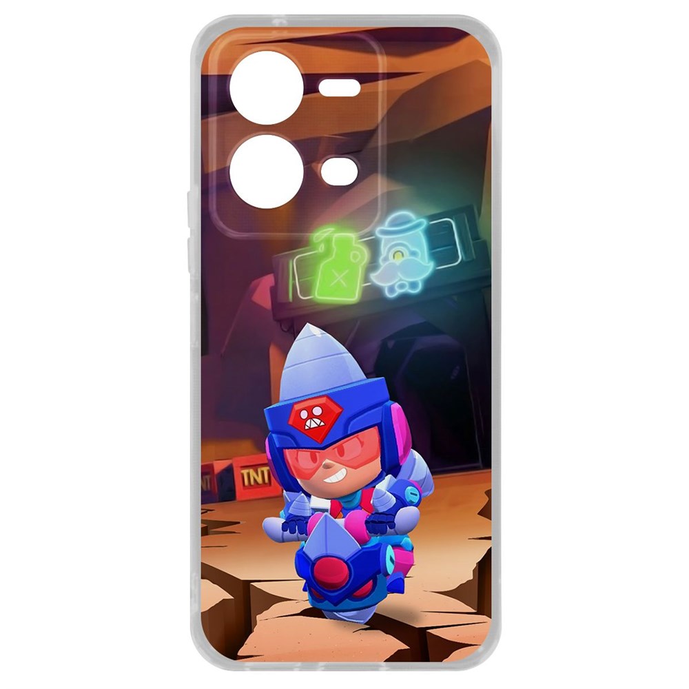 

Чехол Brawl Stars-Ультрабурильщица Джеки для Vivo V25, Прозрачный