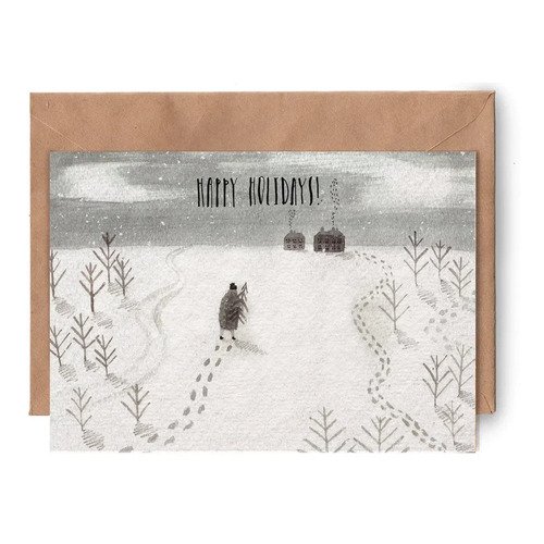 

Открытка Yetti Happy holidays, Yetti Happy holidays
