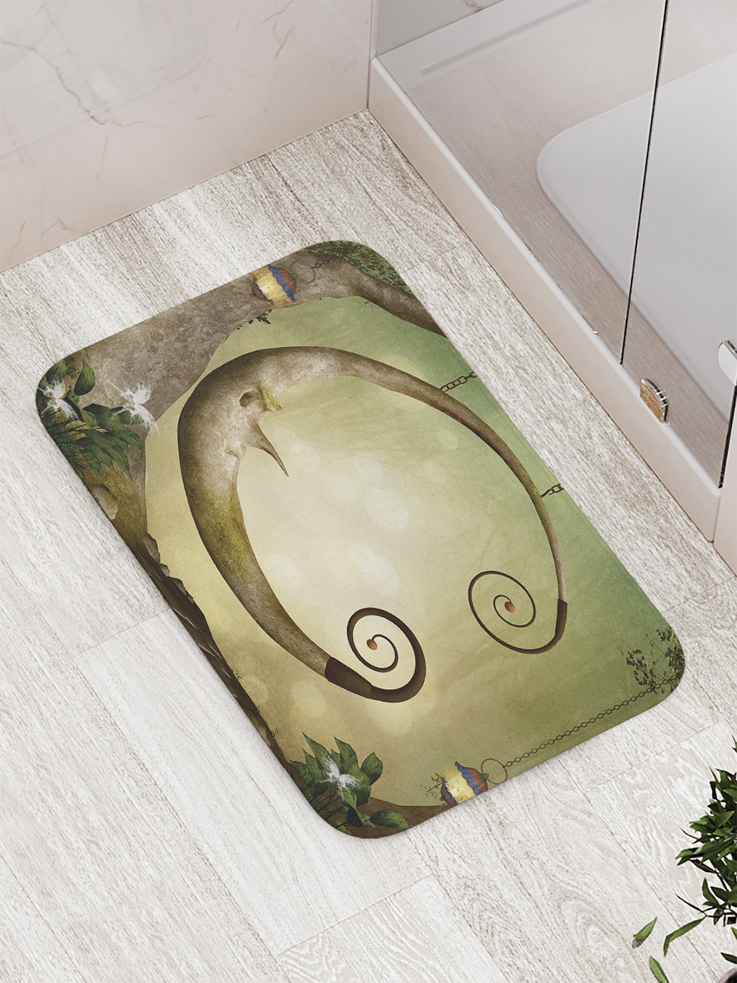 

bath_62718 Коврик противоскользящий для ванной, сауны, бассейна, 77х52 см