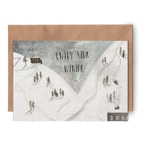 

Открытка Yetti Enjoy your winter, Yetti Enjoy your winter