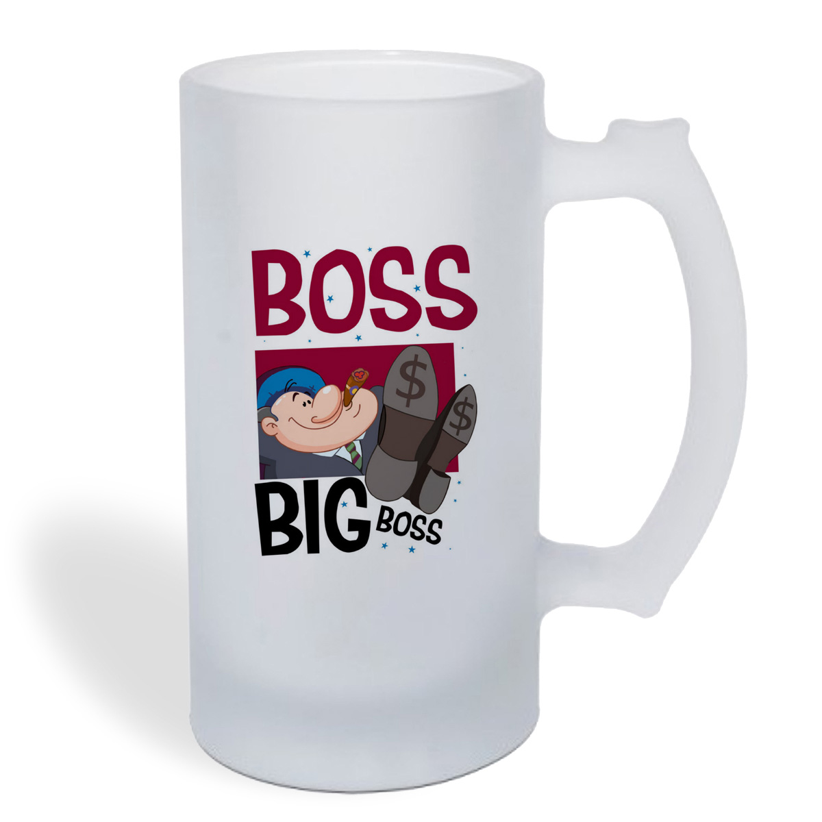 

Кружка пивная CoolPodarok Прикол. Босс биг босс. Boss big boss