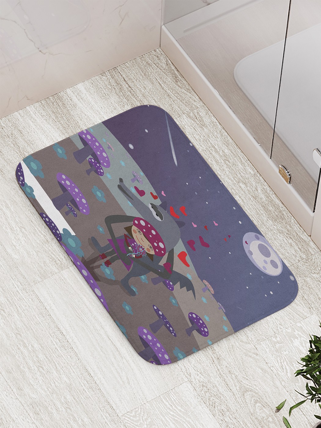 

bath_62715 Коврик противоскользящий для ванной, сауны, бассейна, 77х52 см