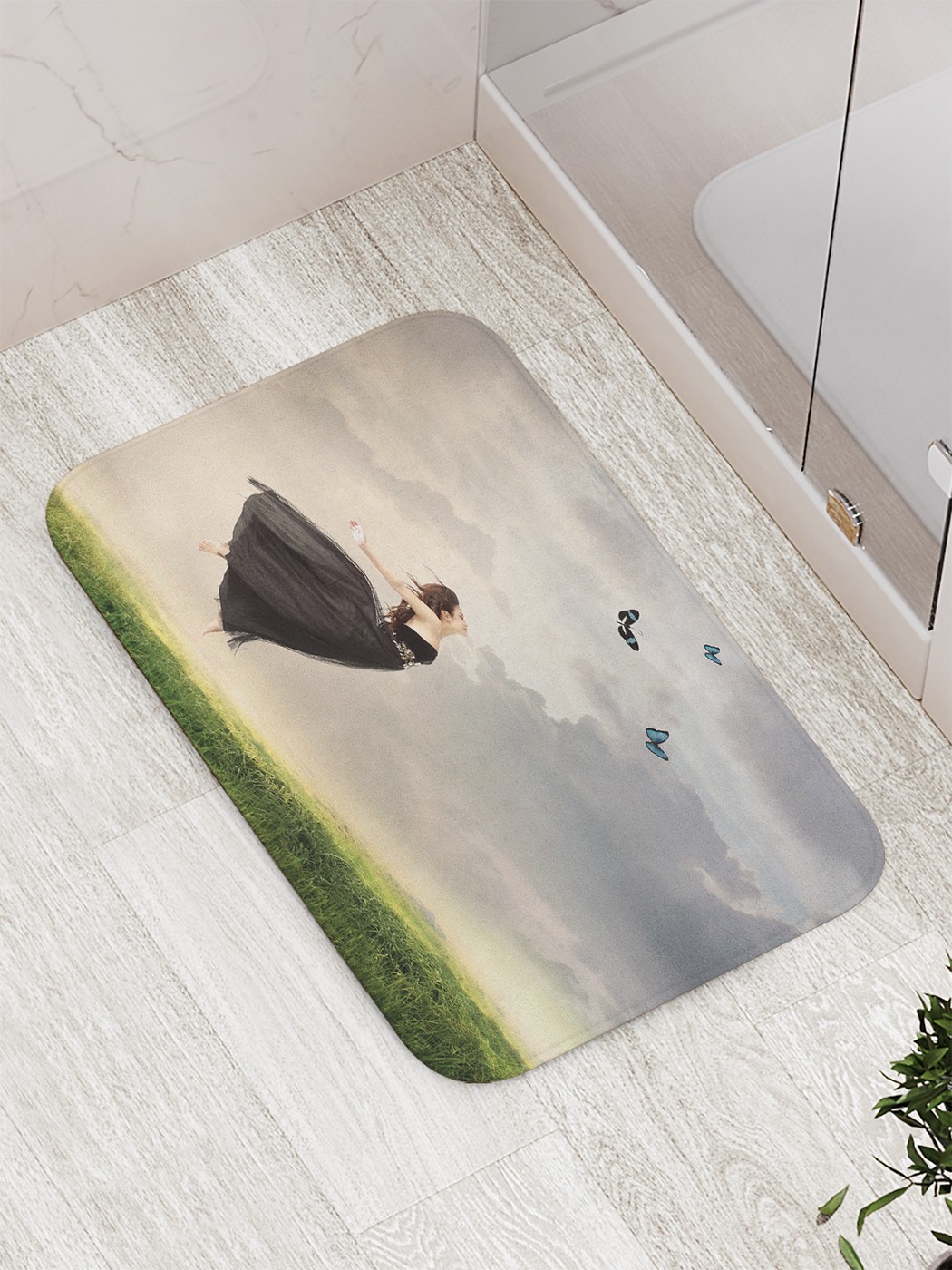 

bath_62713 Коврик противоскользящий для ванной, сауны, бассейна, 77х52 см
