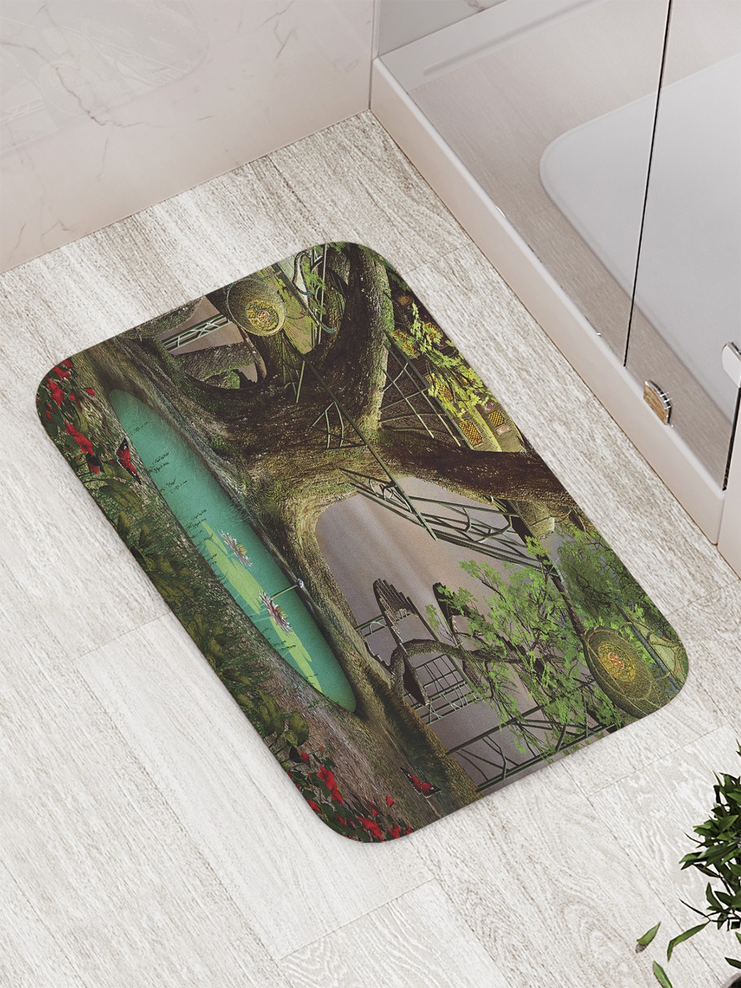 

bath_62705 Коврик противоскользящий для ванной, сауны, бассейна, 77х52 см