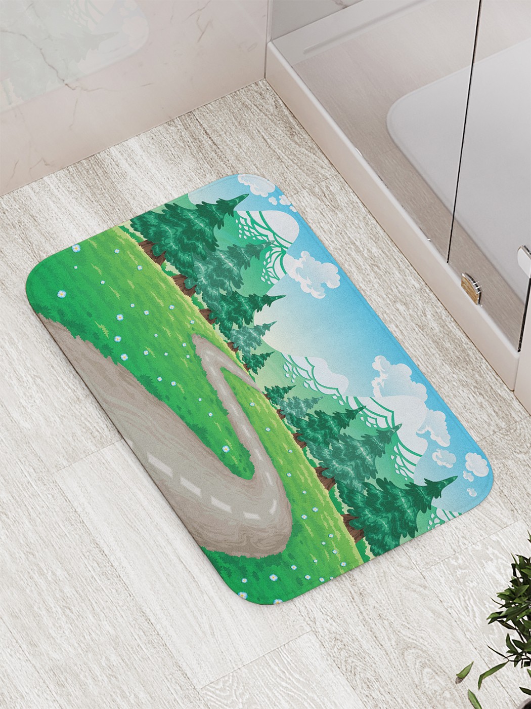 

bath_62700 Коврик противоскользящий для ванной, сауны, бассейна, 77х52 см