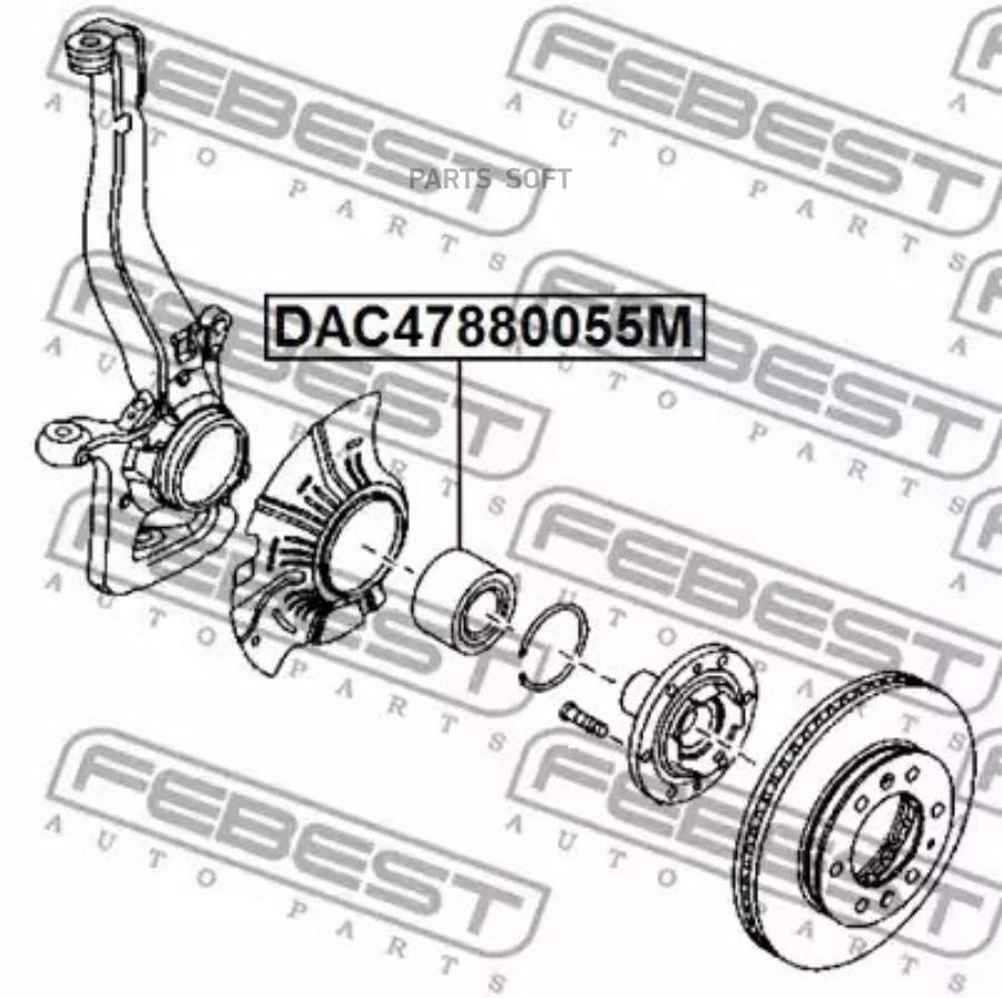 

Подшипник ступицы передн 47X88X55 FORD RANGER DAC47880055M