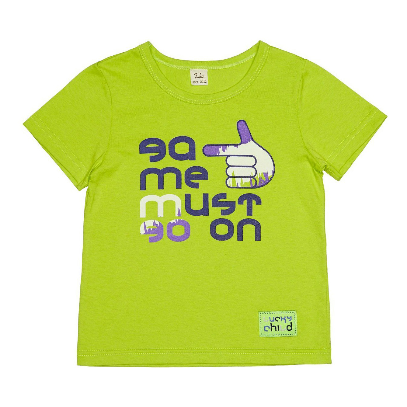 

Футболка детская Lucky Child, салатовый, р. 110