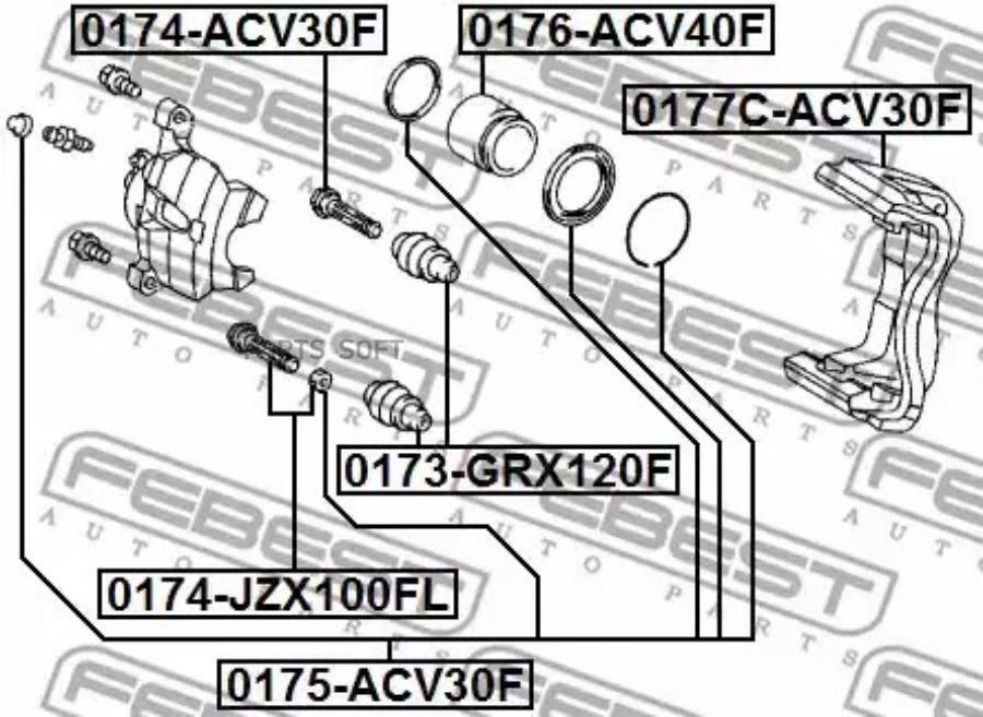 

Скоба передн суппорта TOYOTA CAMRY 2001-2006 0177C-ACV30F