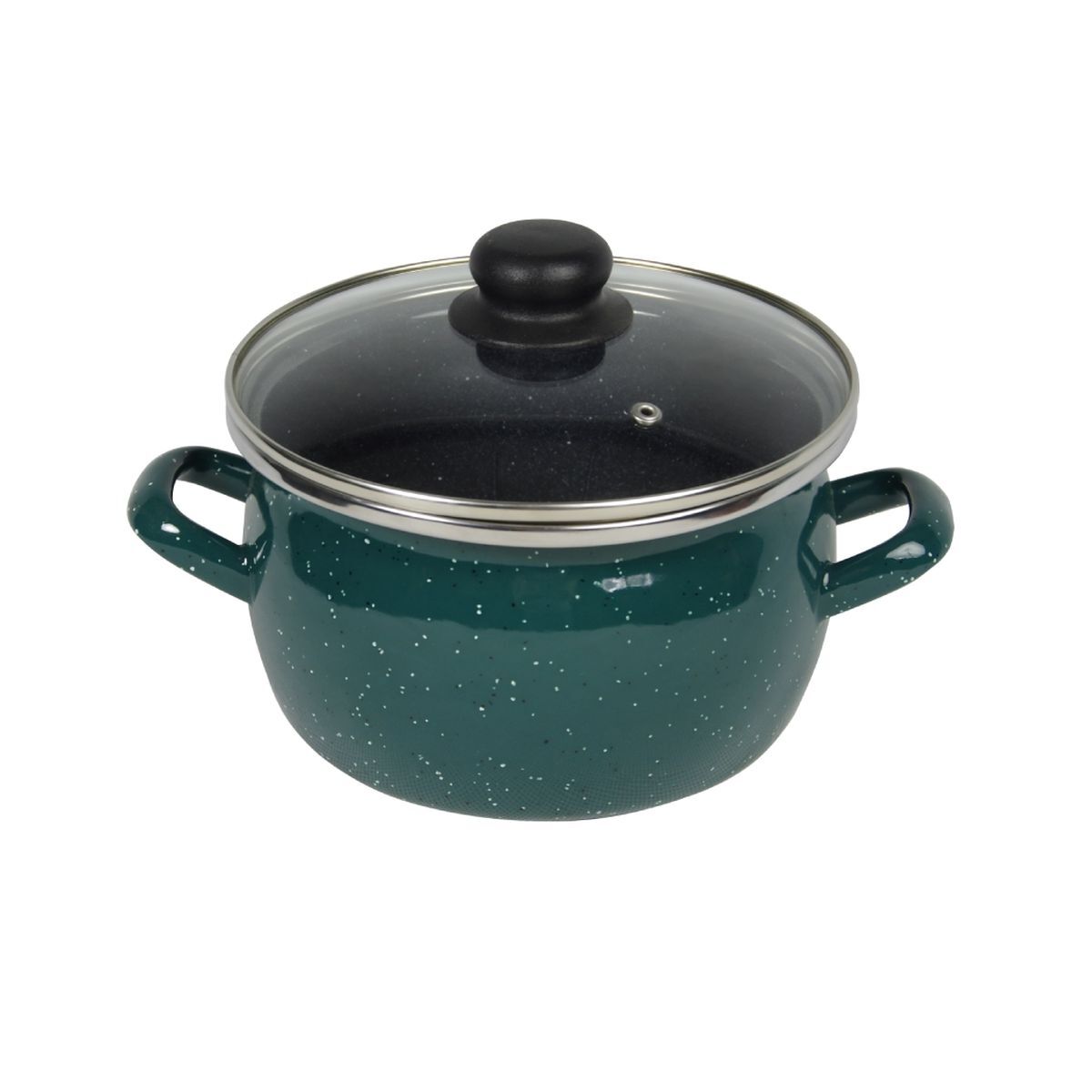 Кастрюля Сантэкс Малахит 1-2450112 5 л с крышкой сферическая