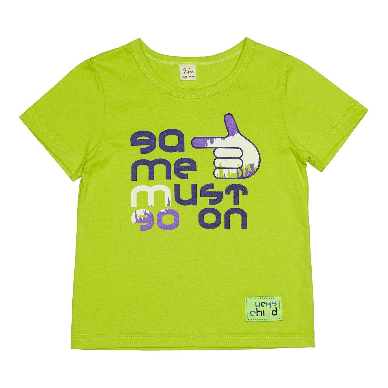 

Футболка детская Lucky Child, салатовый, р. 128