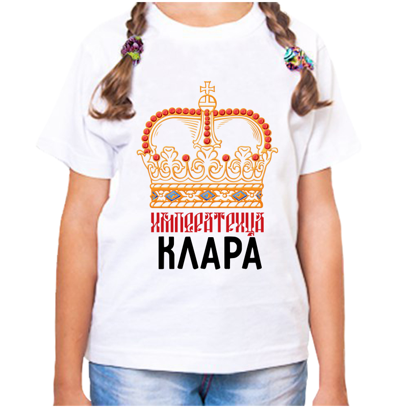 

Футболка девочке белая 38 р-р императрица клара, Белый, fdd_imperatrica_Klara