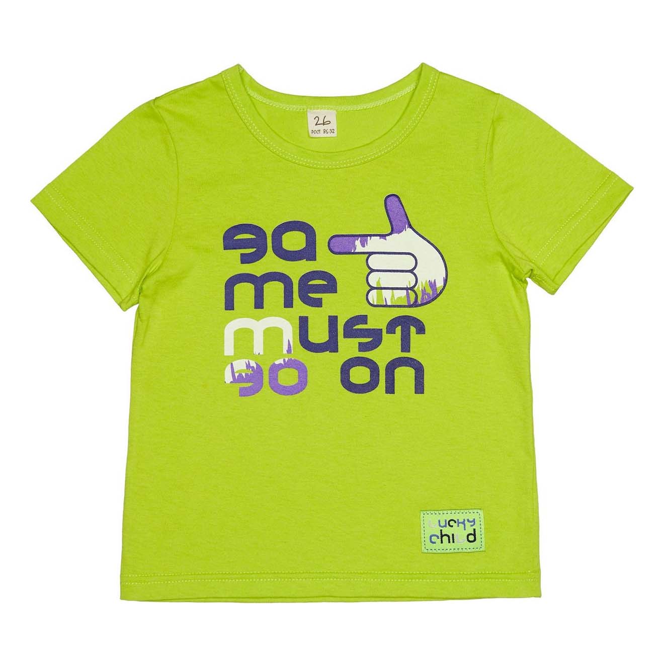 

Футболка детская Lucky Child, салатовый, р. 110