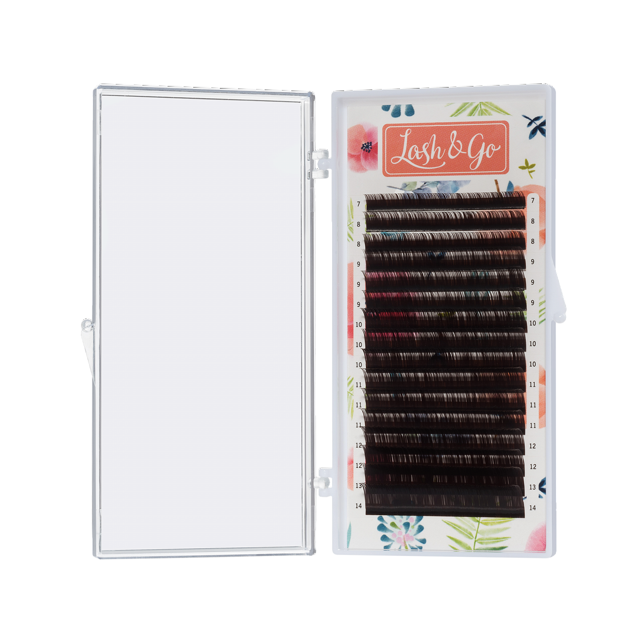 

Ресницы для наращивания Коричневые Lash&Go 0,10/M/8 mm Эспрессо 16 линий, Коричневый