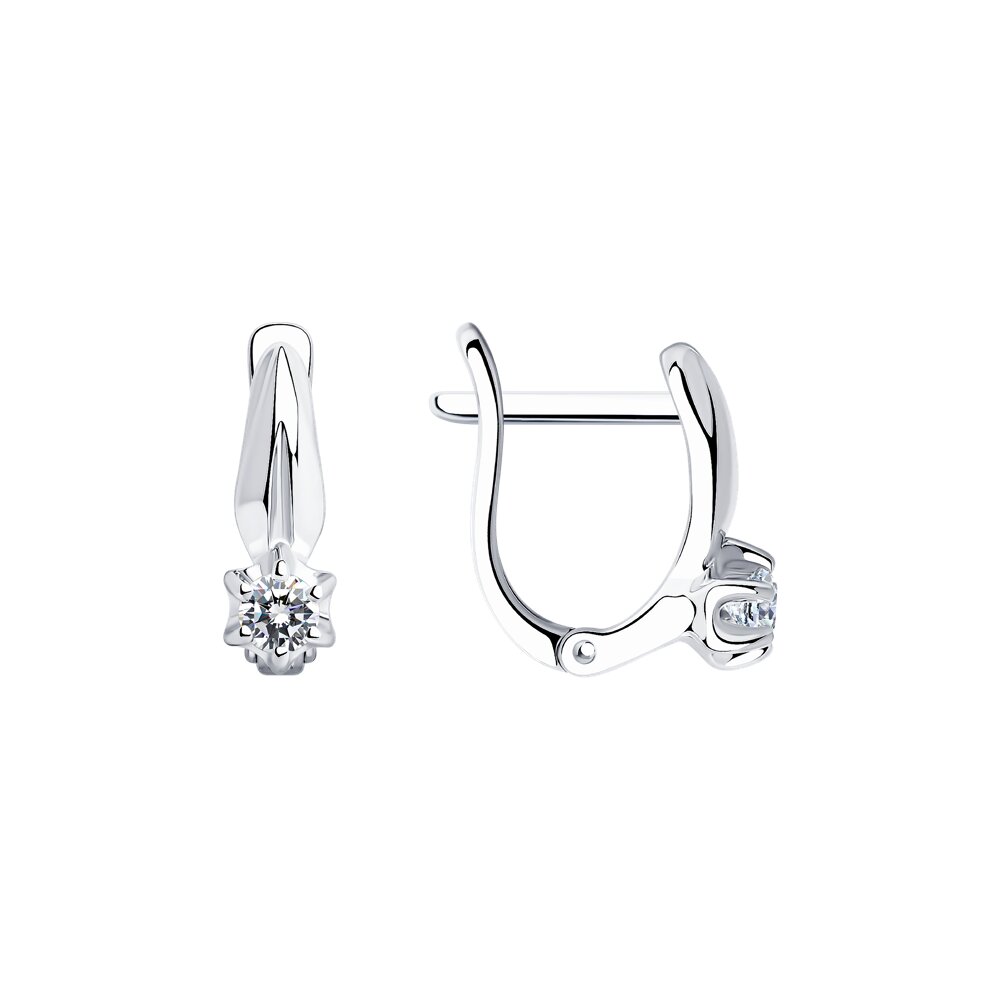 

Серьги из серебра SOKOLOV 94025658, фианит, 94025658
