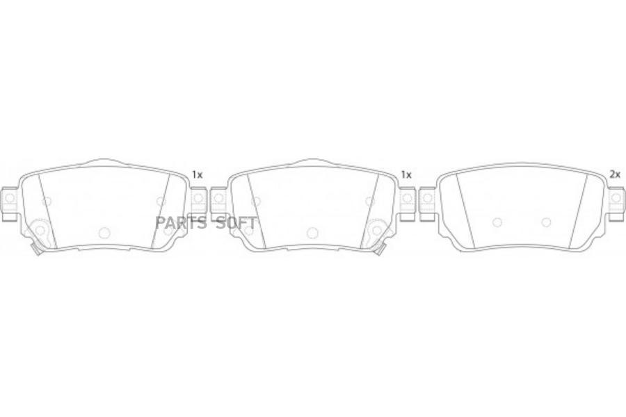 

Колодки тормозные задние NISSAN QASHQAI/X-TRAIL 14- BP22806