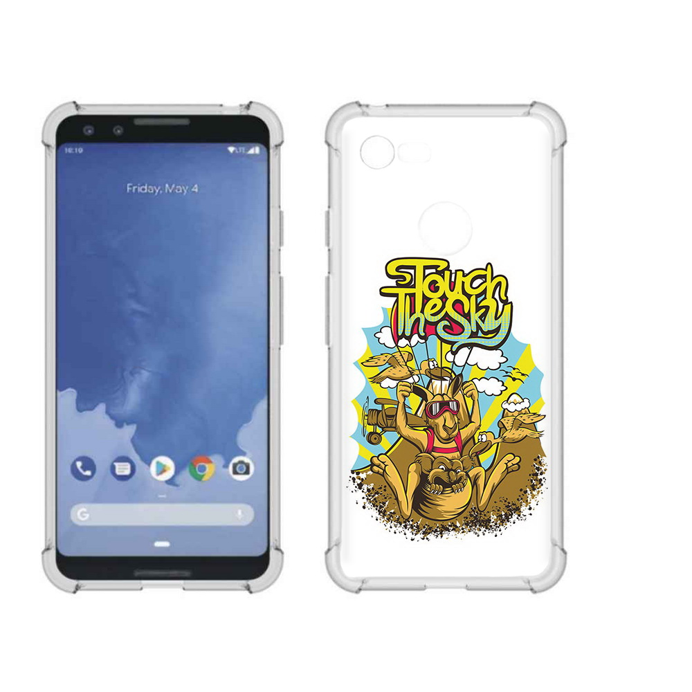 

Чехол MyPads Tocco для Google Pixel 3 нарисованное кенгуру комикс, Прозрачный, Tocco