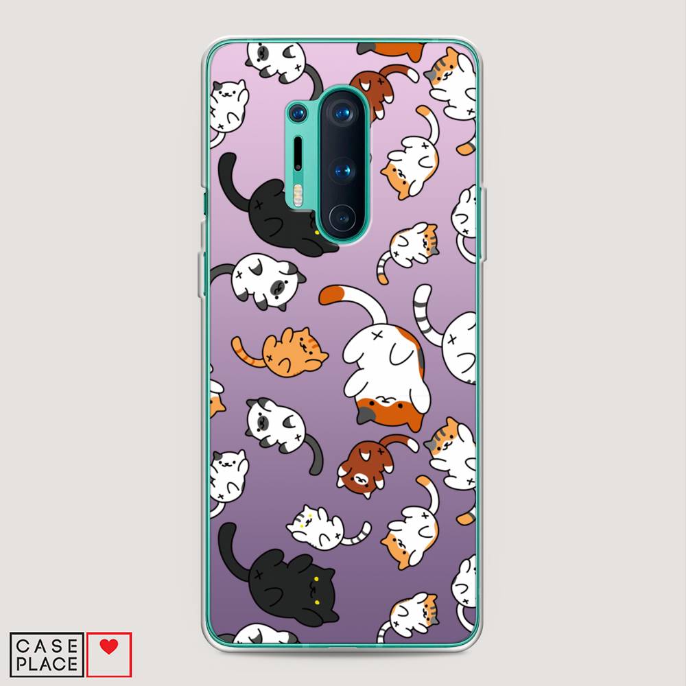 

Чехол Awog на OnePlus 8 Pro / ВанПлас 8 Pro "Котопад", Фиолетовый;белый, 151050-7