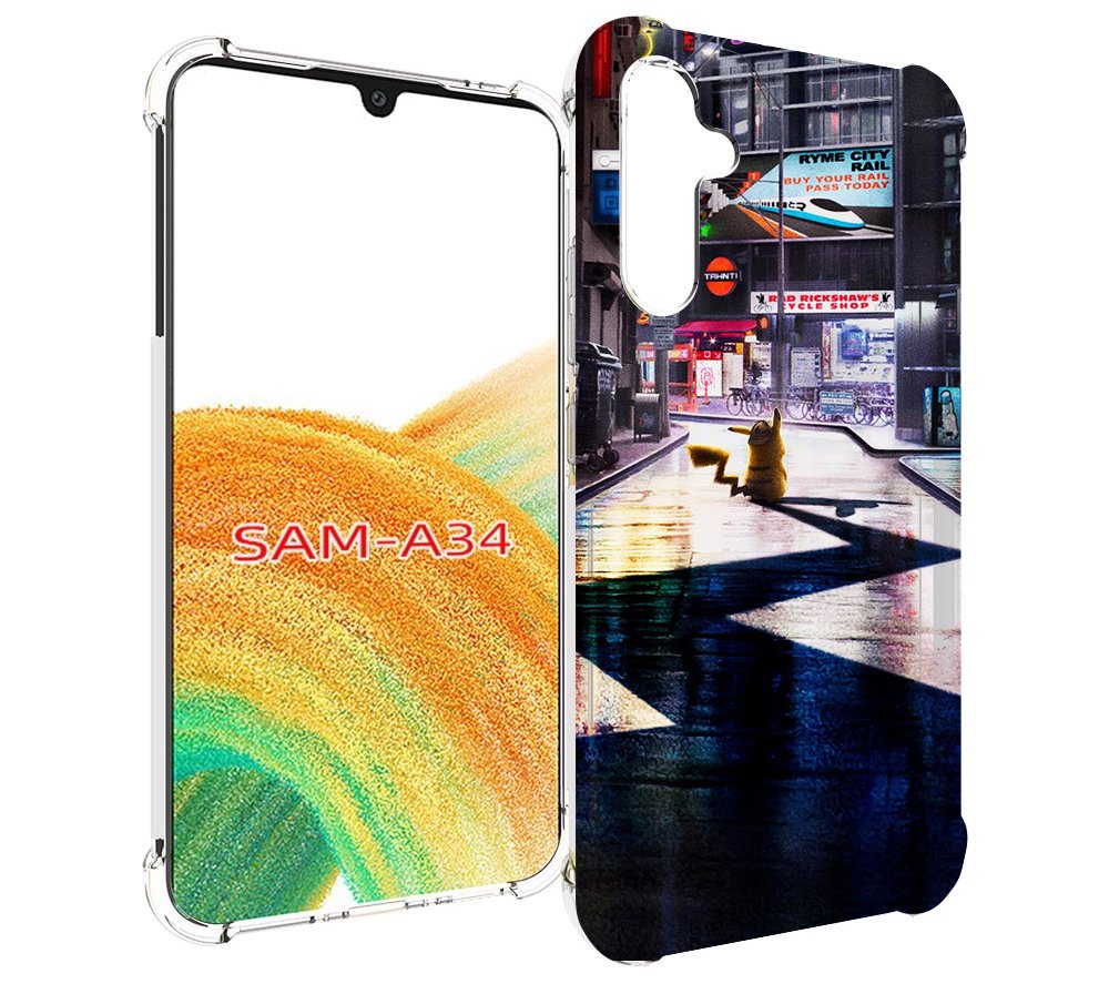 

Чехол MyPads Пикачу-в-городе для Samsung Galaxy A34, Tocco