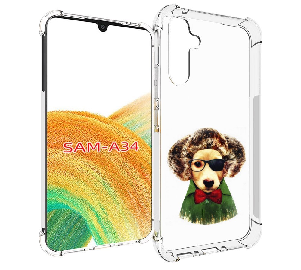

Чехол MyPads Пес в бабочке для Samsung Galaxy A34, Tocco