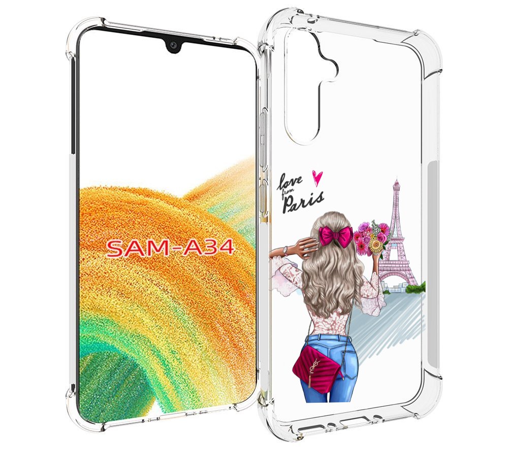 

Чехол MyPads Парижанка женский для Samsung Galaxy A34, Tocco