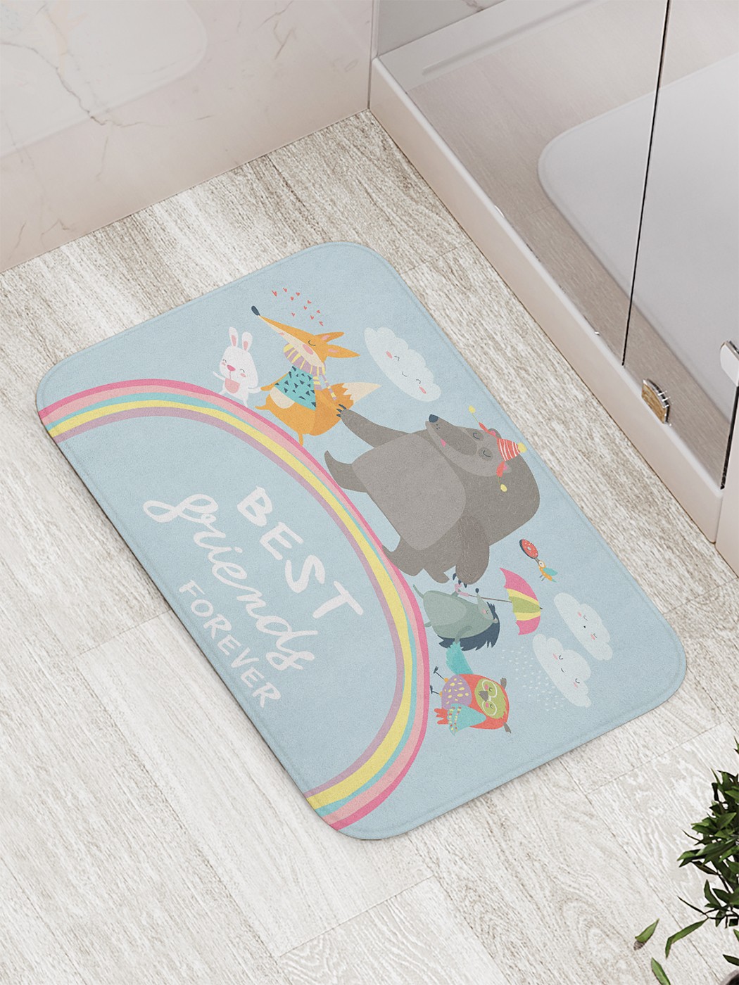 

bath_62507 Коврик противоскользящий для ванной, сауны, бассейна, 77х52 см