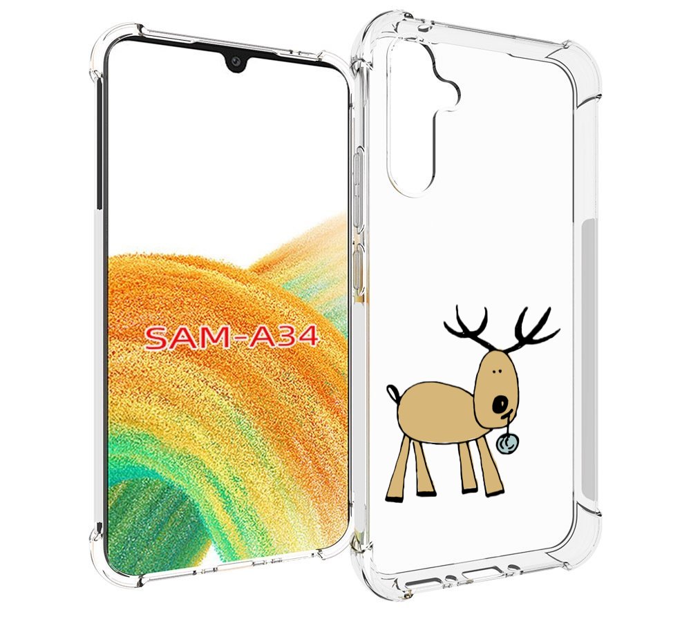 

Чехол MyPads Олень с шариком для Samsung Galaxy A34, Tocco