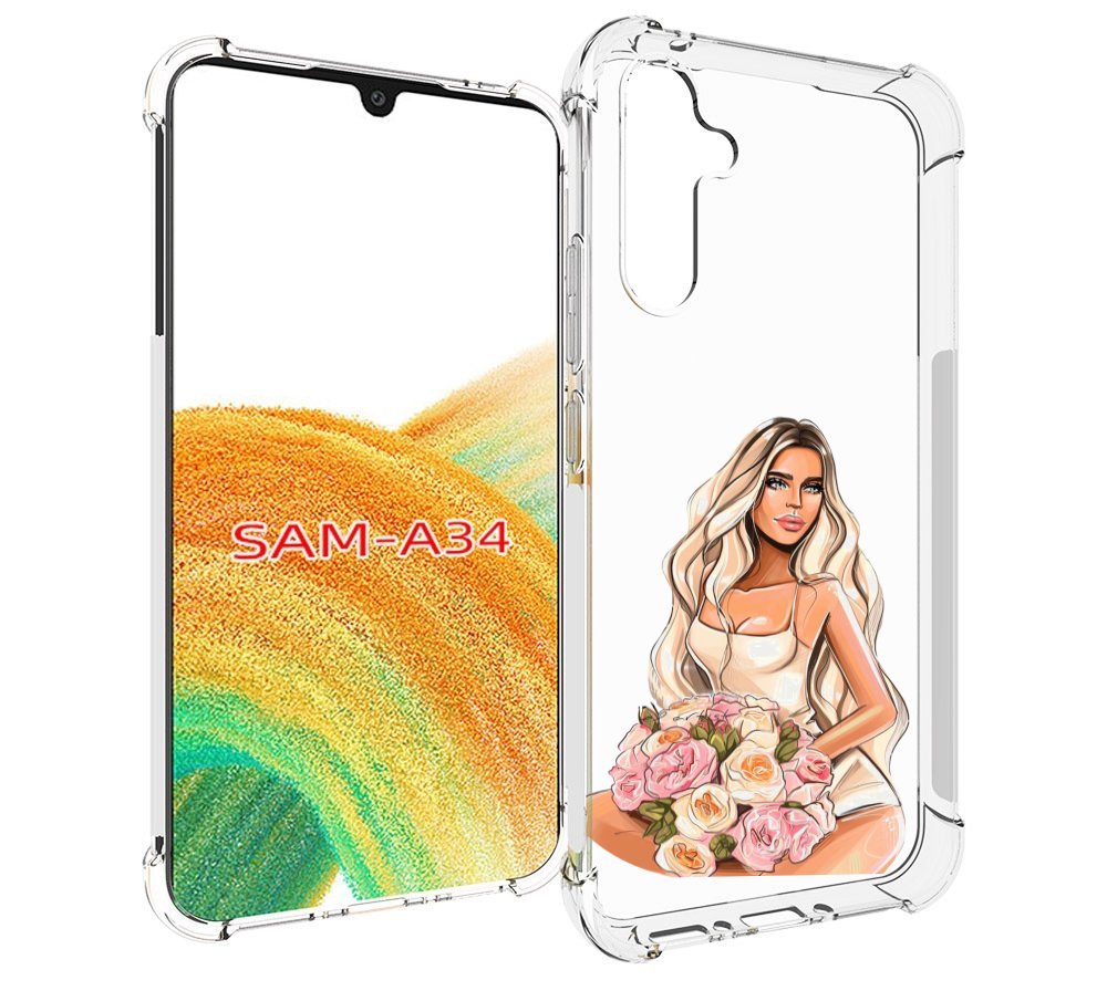 

Чехол MyPads Нежная-девушка женский для Samsung Galaxy A34, Tocco