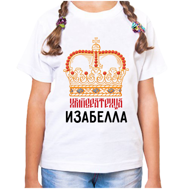 

Футболка девочке белая 30 р-р императрица изабелла, Белый, fdd_imperatrica_Izabella
