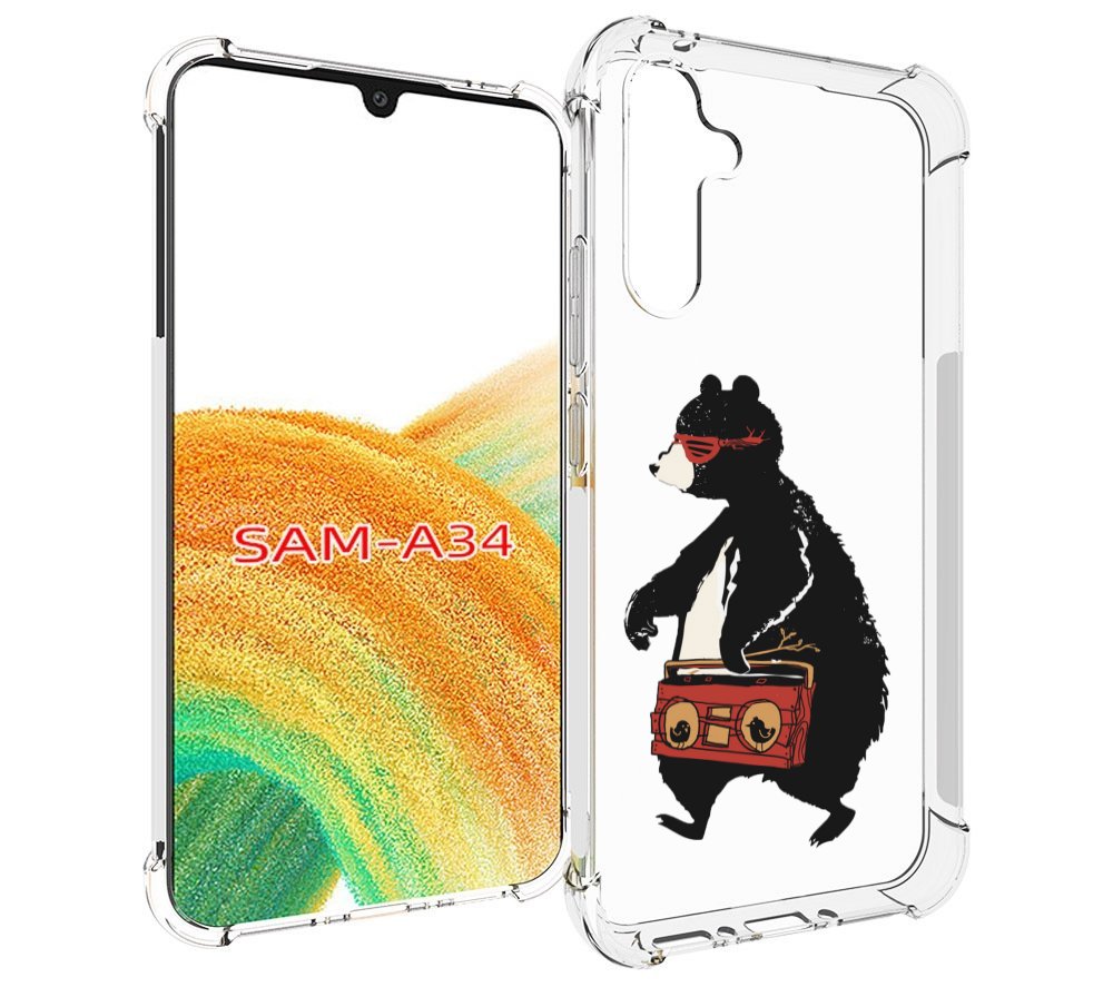 

Чехол MyPads Музыкальный медведь для Samsung Galaxy A34, Tocco