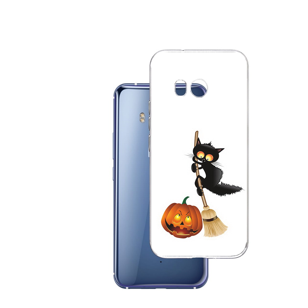 

Чехол MyPads Tocco для HTC U11 хэлуинский котик, Прозрачный, Tocco
