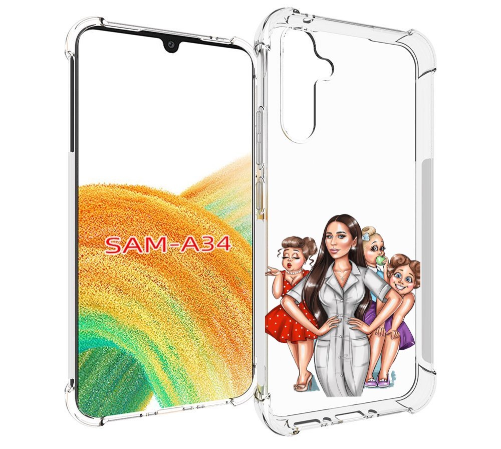 

Чехол MyPads Милые-дамы женский для Samsung Galaxy A34, Tocco