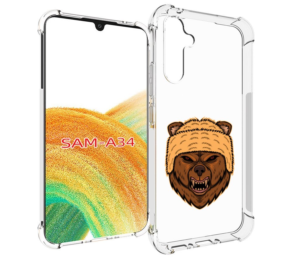 

Чехол MyPads Медведь-в-шапке для Samsung Galaxy A34, Tocco