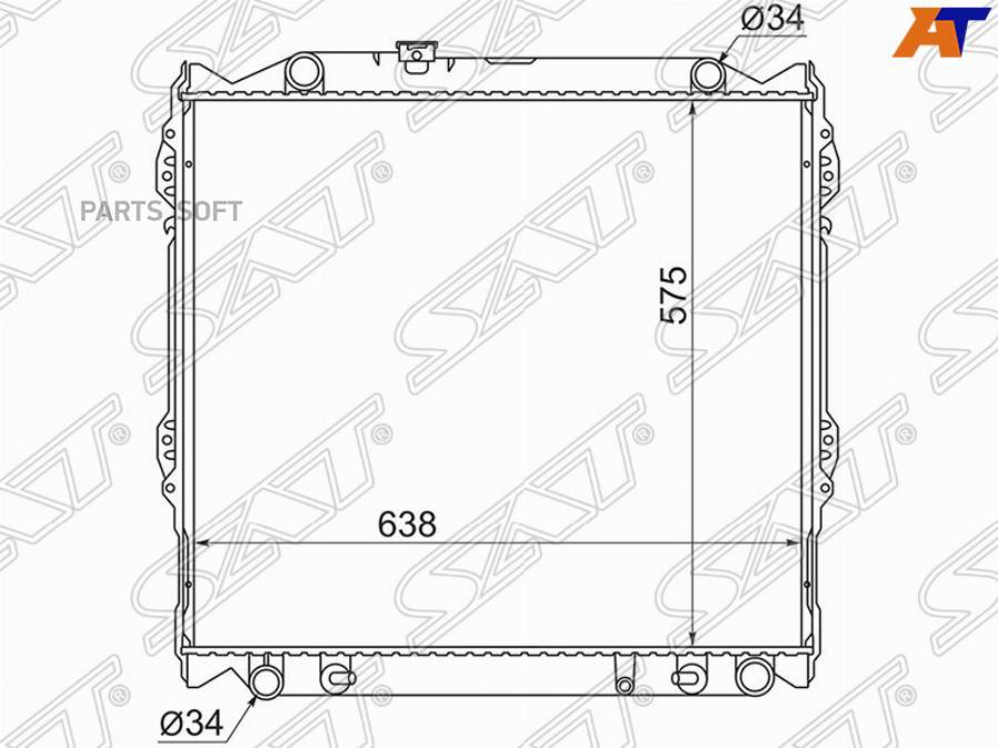 

SAT Радиатор TOYOTA LAND CRUISER PRADO/SURF/4-RUNNER 95-02 бензин