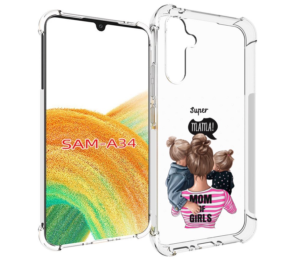 

Чехол MyPads Мама-девочек женский для Samsung Galaxy A34, Tocco
