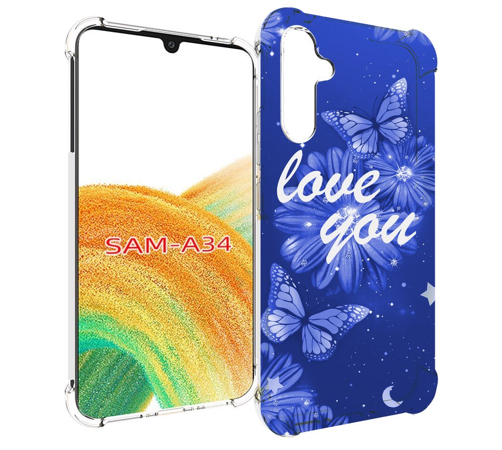

Чехол MyPads Люблю-тебя-с-бабочками для Samsung Galaxy A34, Tocco