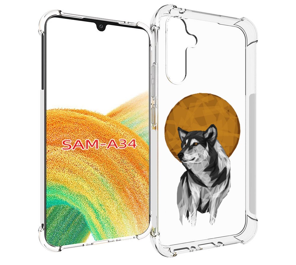 

Чехол MyPads Лунный волк для Samsung Galaxy A34, Tocco