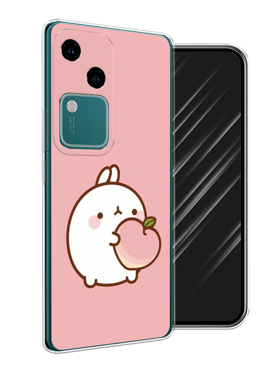 

Чехол Awog на Vivo V30/S18 "Кролик с персиком", Розовый;бежевый, 2610150-1