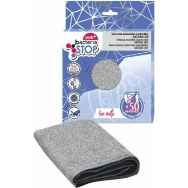 

Универсальная салфетка из микрофибры YORK БАКТЕРИЯ СТОП 35x35 см 026320