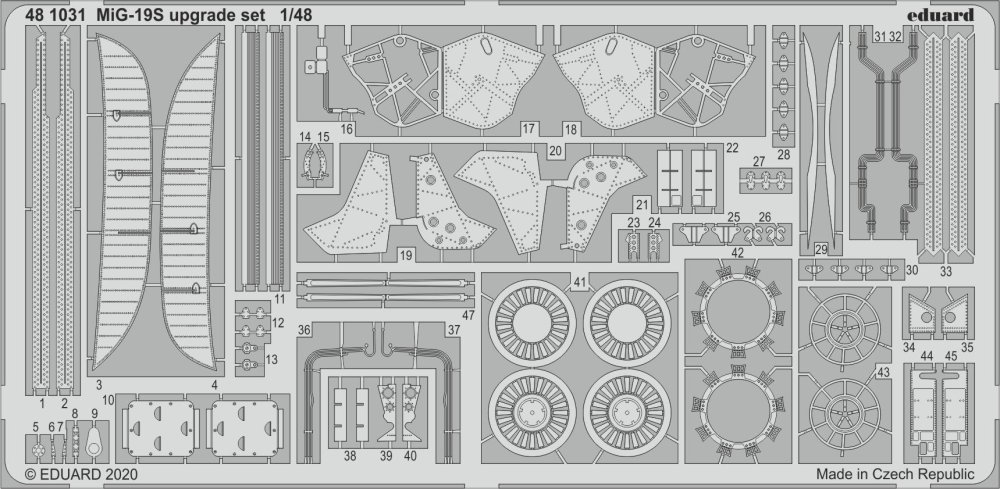 

Фототравление Eduard 1/48 MiG-19S upgrade set