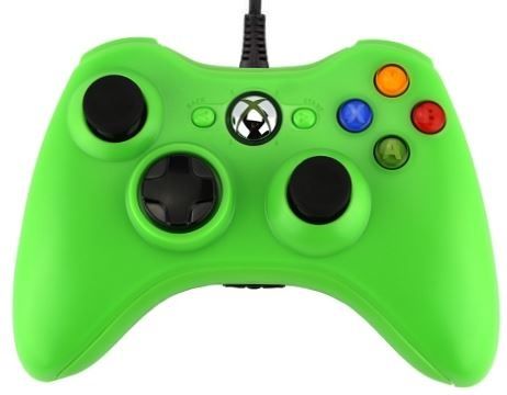 фото Геймпад проводной xbox 360 wired controller (зеленый) (xbox 360) nobrand