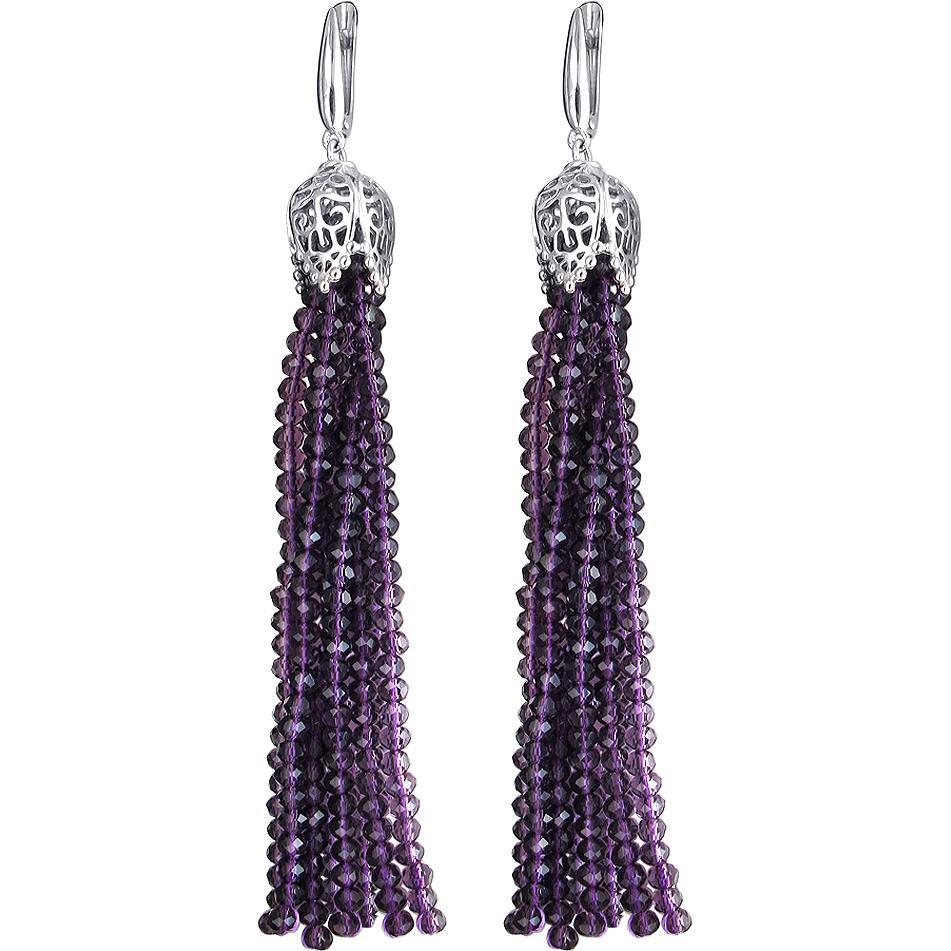 

Серьги женские из серебра Эстет 01С2511171-23, swarovski, 01С2511171-23