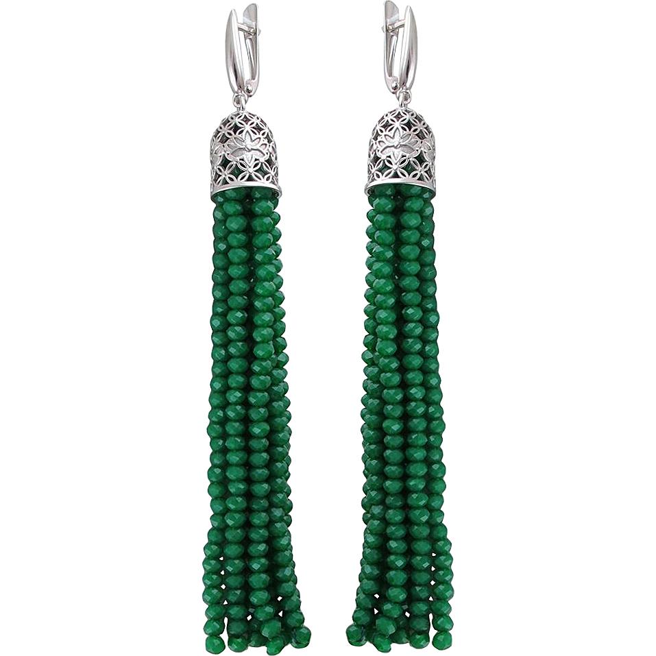 

Серьги женские из серебра Эстет 01С2511170-25, swarovski, 01С2511170-25