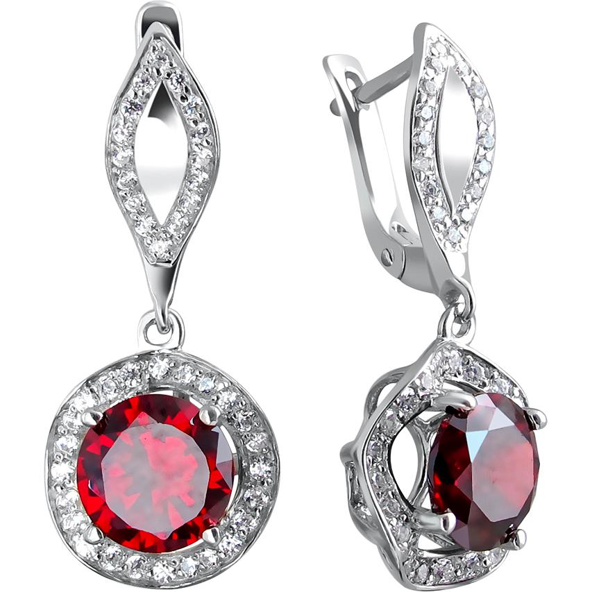 

Серьги женские из серебра Эстет 01С2511696-2, фианит, 01С2511696-2