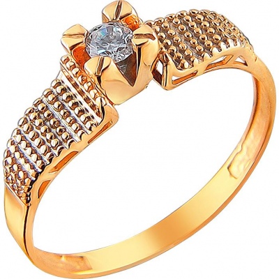 

Кольцо из серебра р.  Эстет 01К1510770А, фианит, 01К1510770А