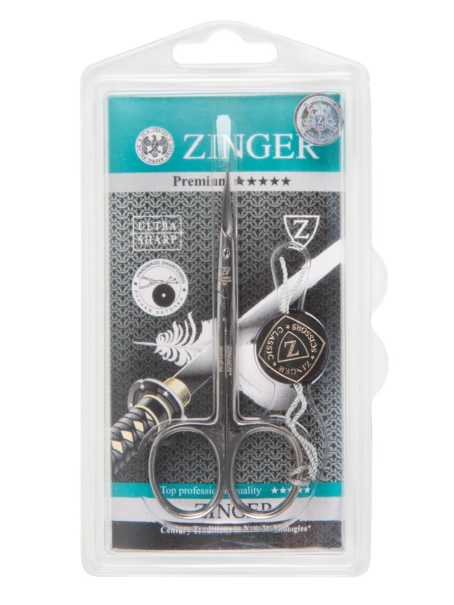 Ножницы маникюрные Zinger Salon BS-309-S загнутые узкие