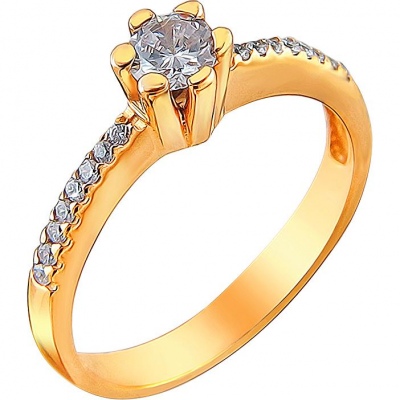 

Кольцо из серебра р.  Эстет 01К1510769А, фианит, 01К1510769А